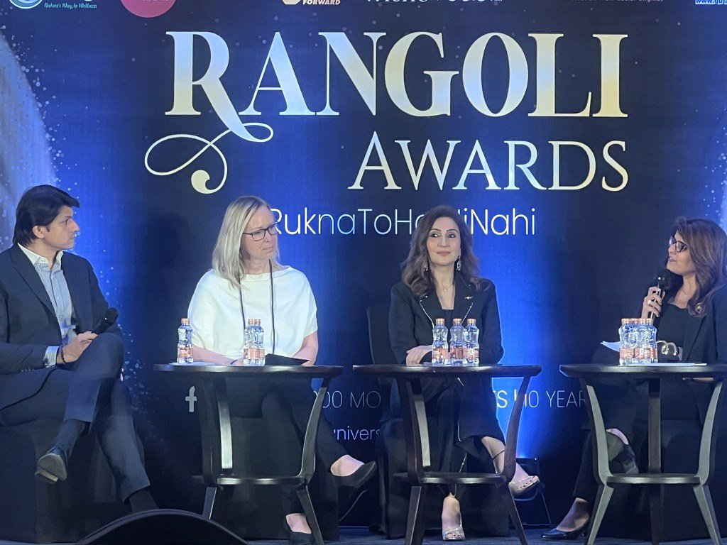 Speaking on an education panel